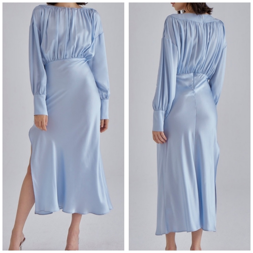 Elegant Blue Maxi Dress